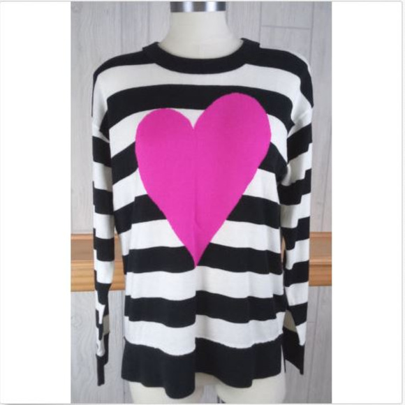 kate spade Sweaters - 🆕Kate Spade ~ Striped Heart Swatch Sweater